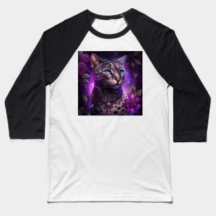 Shimmery Bengal Cat Baseball T-Shirt